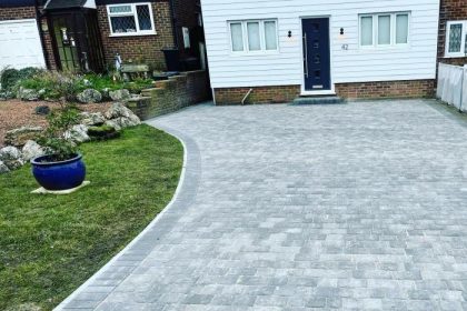 Stamped driveway driveways patios