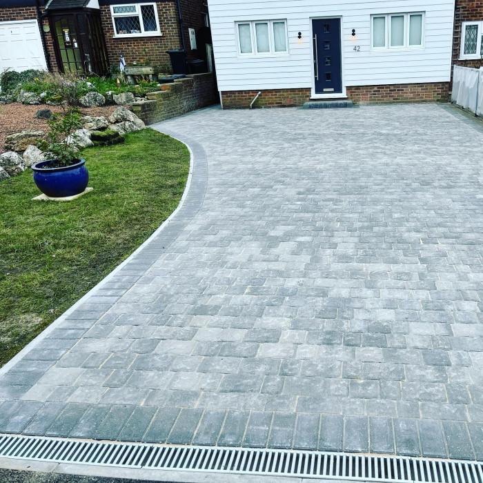 Stamped driveway driveways patios