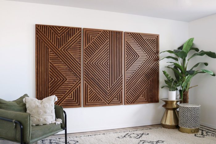 Room wall living wood